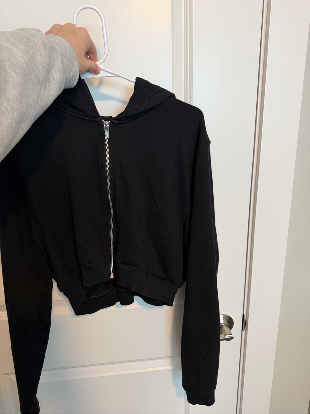 ALO Cropped Zip-Up Hoodie Jacket